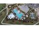 Resort-style pool with surrounding lounge chairs and bocce ball at 15625 San Lazzaro Ave, Bradenton, FL 34211