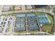 Aerial view of community tennis and pickleball courts at 15625 San Lazzaro Ave, Bradenton, FL 34211