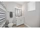 Small bathroom with shower and single vanity at 2344 Lindstrom St, Sarasota, FL 34237