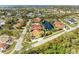 Aerial view showcasing home's location in a waterfront community at 2501 Broad St, Nokomis, FL 34275