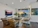Living Room with sunset view and leather armchairs at 540 N Tamiami Trl # 1201, Sarasota, FL 34236