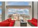 Spacious balcony with fire pit and seating, offering stunning city views at 1990 Main St # 15, Sarasota, FL 34236