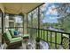 Relaxing outdoor porch with beautiful lake and fountain views and comfortable seating at 315 30Th W Ave # B311, Bradenton, FL 34205
