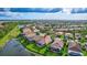 Stunning aerial view showcasing the home's location and neighborhood at 335 River Enclave Ct, Bradenton, FL 34212