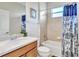 Clean bathroom with shower/tub combo and updated vanity at 335 River Enclave Ct, Bradenton, FL 34212