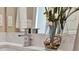 Close up of bathroom vanity with quartz countertop and modern faucet at 4612 Stickley Ct, Palmetto, FL 34221