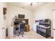Bright office offers a retro jukebox, a wall clock, and a traditional wooden desk setup at 8256 Enclave Way # 101, Sarasota, FL 34243