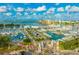 Aerial view of marina and waterfront community at 33 S Gulfstream Ave # 307, Sarasota, FL 34236