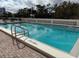 A long swimming pool with a metal ladder and surrounding concrete patio at 33 S Gulfstream Ave # 307, Sarasota, FL 34236