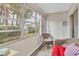 Relaxing sunroom with wicker chairs and access to the backyard at 4803 Park Acres Dr, Bradenton, FL 34207