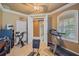 Home gym with stationary bike and treadmill at 6023 Wingspan Way, Bradenton, FL 34203