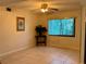 Living room features tile floors and ceiling fan at 6447 Egret Ln # 413, Bradenton, FL 34210