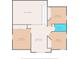 Upstairs floor plan of home with 3 bedrooms, one bathroom and Gathering room at 1868 Scarlett Ave, North Port, FL 34289