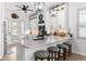 Kitchen with stainless steel appliances, a large island, and ample cabinet space at 1868 Scarlett Ave, North Port, FL 34289