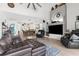 Open-concept layout showcasing a dining area adjacent to the bright kitchen with white cabinets at 1868 Scarlett Ave, North Port, FL 34289