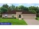 Elevation B shows a single-story home with a two-car garage and attractive landscaping at 3006 Chickasaw Ave, North Port, FL 34288