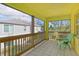 Screened balcony with outdoor seating and a view of the trees at 381 Bobby Jones Rd # 381, Sarasota, FL 34232