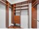 Well-organized walk-in closet with shelves and drawers at 575 Fore Dr, Bradenton, FL 34208