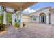 Covered entryway leading to a beautiful home's entrance at 575 Fore Dr, Bradenton, FL 34208