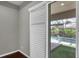 View of the refreshing pool area from a bedroom at 575 Fore Dr, Bradenton, FL 34208