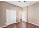 Spacious bedroom with hardwood floors and double door closet at 575 Fore Dr, Bradenton, FL 34208