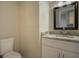 Small bathroom with vanity and granite countertop at 6227 Blue Runner Ct, Lakewood Ranch, FL 34202