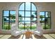 Lobby with comfortable seating overlooking the water at 135 Ventosa Pl, Nokomis, FL 34275