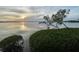 Stunning sunset over calm waters with natural vegetation at 1508 Pelican Cove Rd # Gr233, Sarasota, FL 34231