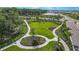 Aerial view of a community park with walking paths at 16112 Isola Pl, Bradenton, FL 34211