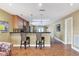 Modern kitchen with a breakfast bar and tile floors at 2110 Hawthorne St, Sarasota, FL 34239