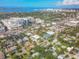 Aerial view of the city, showing location at 2110 Hawthorne St, Sarasota, FL 34239
