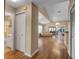 Open concept living area with hardwood floors and access to the kitchen at 3115 Live Oak Ln # 30, Palmetto, FL 34221