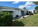Private backyard with patio and grill at 6079 Coral Way, Bradenton, FL 34207