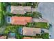 Aerial view of houses with pools and lush landscaping at 11414 Hawick Pl, Lakewood Ranch, FL 34202