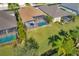 Aerial view showing the house's layout and backyard at 12706 Lake Silver Ave, Bradenton, FL 34211