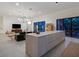 Open concept kitchen with a large island and modern cabinetry at 1331 Quail Dr, Sarasota, FL 34231