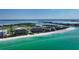 Aerial view of a beach-side condo building at 415 L Ambiance Dr # C703, Longboat Key, FL 34228
