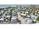 Aerial view showing home's proximity to the beach, a short 6-minute walk away at 243 S Harbor Dr, Holmes Beach, FL 34217