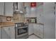 Modern kitchen with stainless steel appliances at 3410 Avenida Madera # B, Bradenton, FL 34210