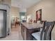 Kitchen island with granite countertop and seating at 3410 Avenida Madera # B, Bradenton, FL 34210