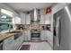 Modern kitchen with stainless steel appliances at 3410 Avenida Madera # B, Bradenton, FL 34210