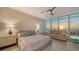 Spacious bedroom with ocean view and sunset at 535 Sanctuary Dr # C807, Longboat Key, FL 34228