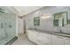 Spa-like bathroom with double vanity and large shower at 535 Sanctuary Dr # C807, Longboat Key, FL 34228