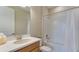 Clean bathroom with a bathtub, shower, and updated vanity at 5431 Taliaferro Ct, Palmetto, FL 34221