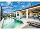 Beautiful pool area with screened enclosure, lounge chairs and patio at 6249 Mesa Gln, Bradenton, FL 34203