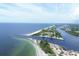 Aerial view of Venice Inlet and beach at 980 Cooper St # 302, Venice, FL 34285