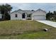 Charming single-story home featuring a two-car garage, well-maintained lawn, and neutral stucco facade at 1157 Duquesne Rd., Venice, FL 34293