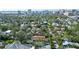 Property's aerial view showing its location in a residential neighborhood at 1920 Laurel St, Sarasota, FL 34236