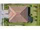Top-down view of home, showing roofline and backyard at 2520 Avolet Ct, Bradenton, FL 34211