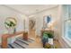 Home office with built-in desk and access to the stairs at 2492 S Milmar Dr, Sarasota, FL 34237